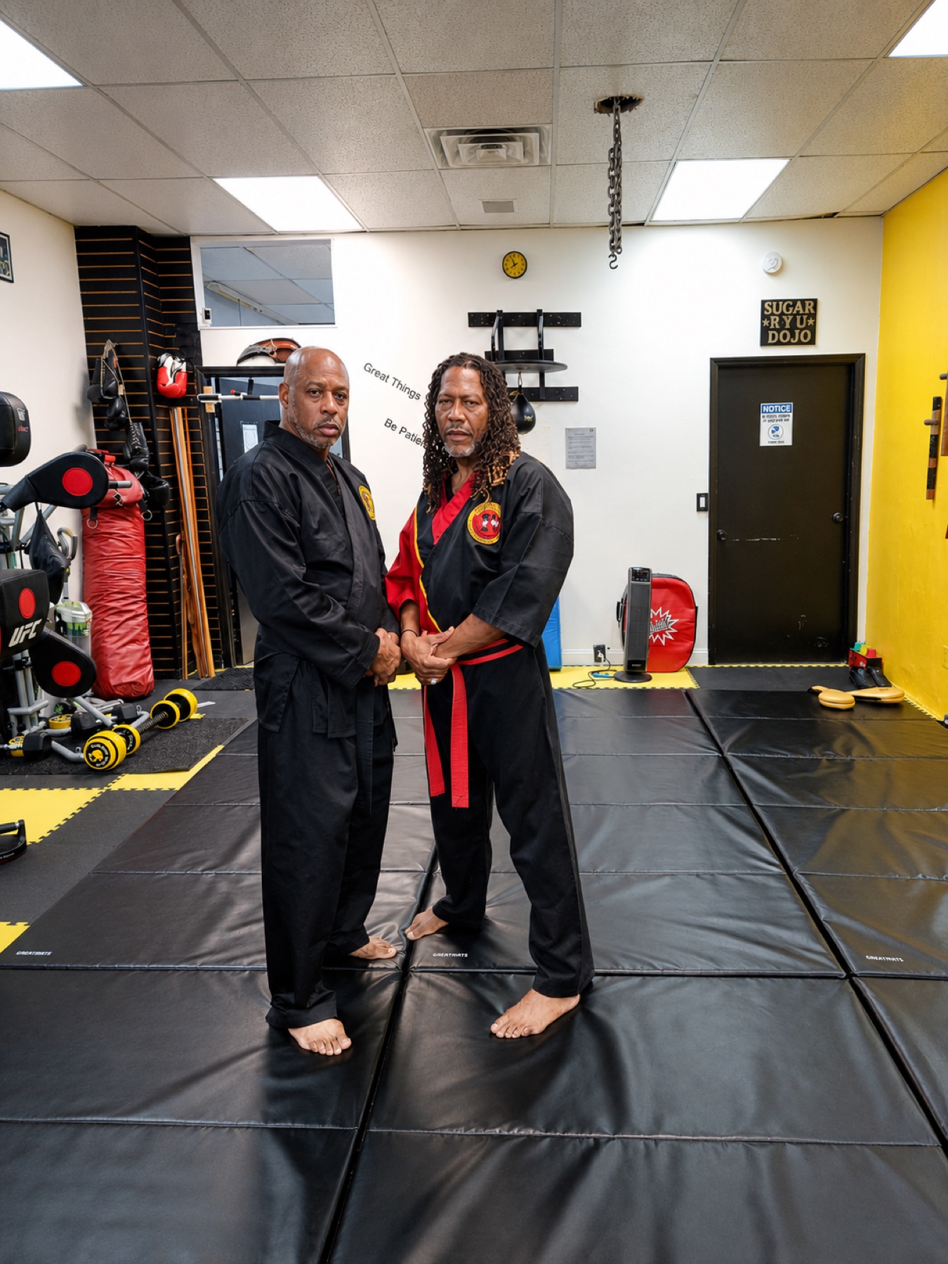 Worthy Ryu black belt instructors standing in the dojo
