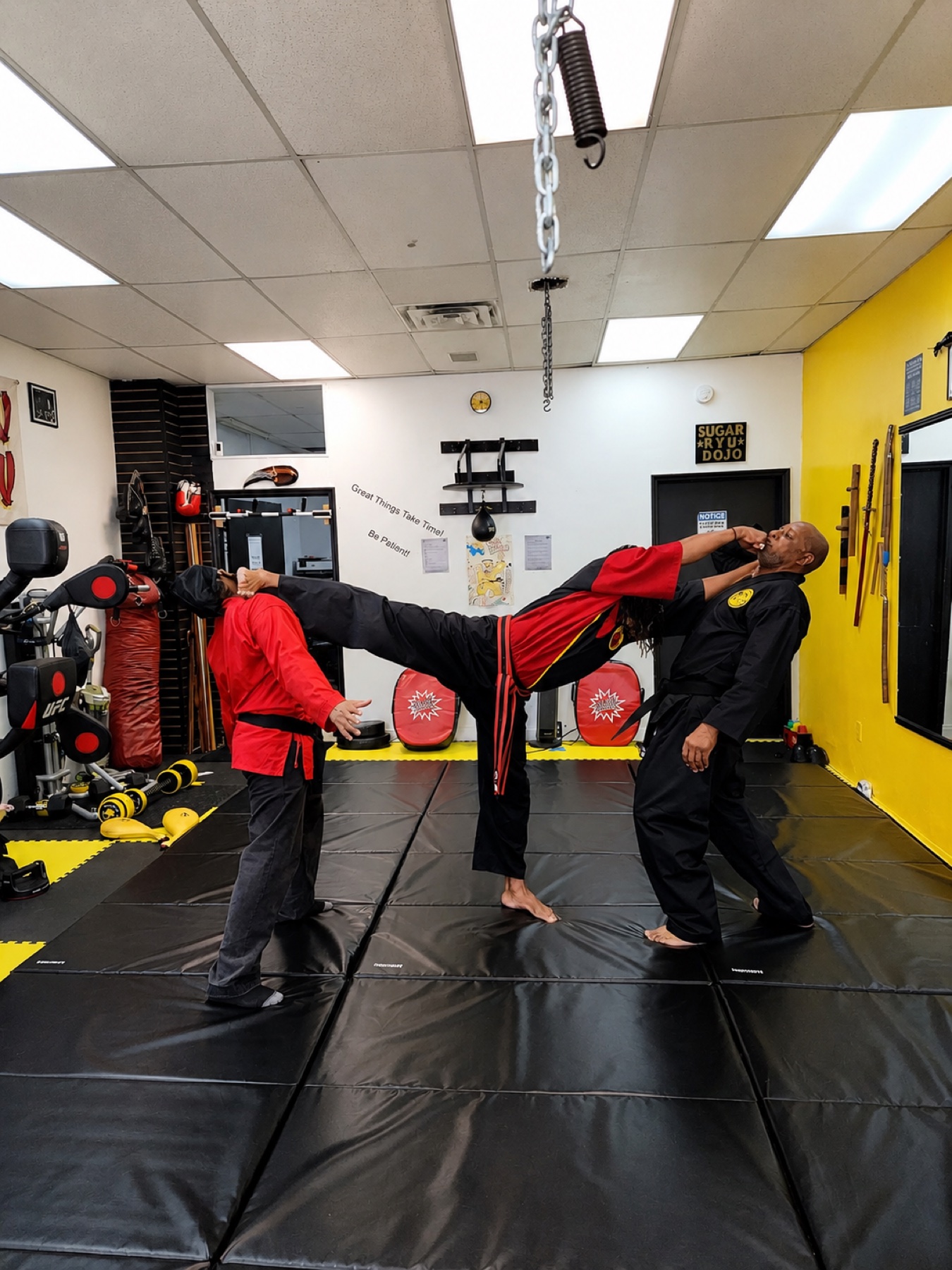 Worthy Ryu adult self-defense demonstration in the dojo